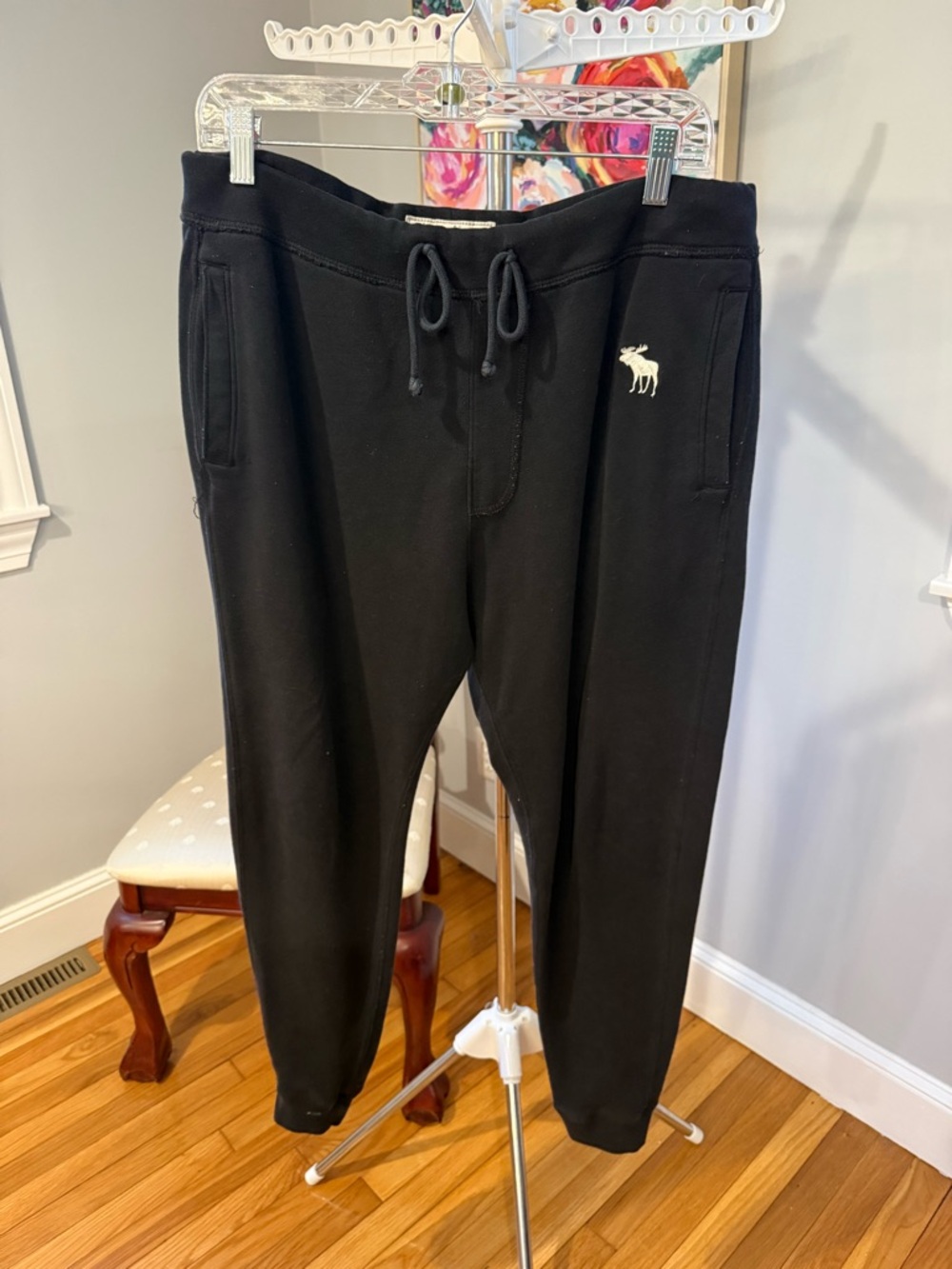 Abercrombie & Fitch  Black Logo Joggers